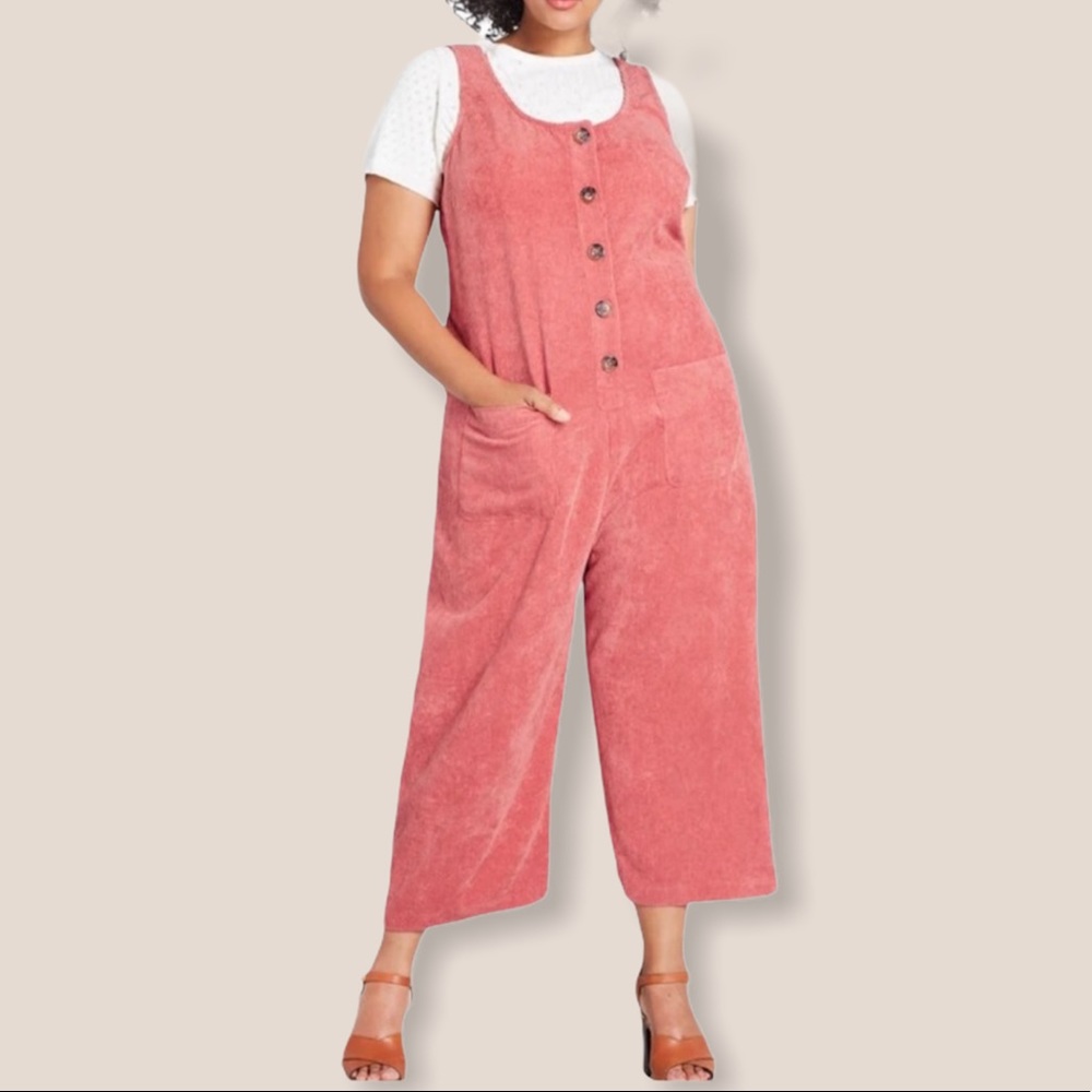 MODCLOTH As You Wish Cropped Jumpsuit Sz L